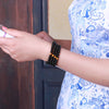 Bracelet mala onyx noir avec œil de tigre - l'atelier d'eos
