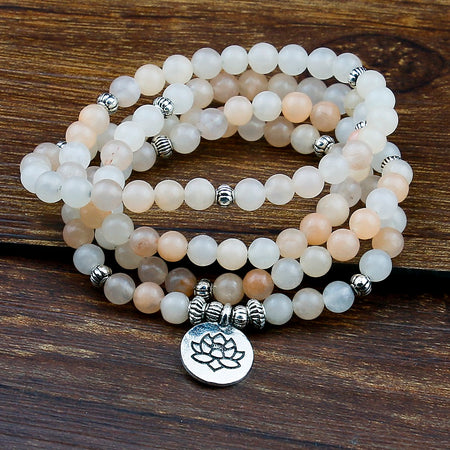 Bracelet mala en Aventurine - l'atelier d'eos