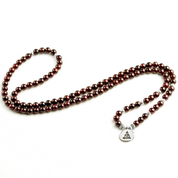 Bracelet mala en Grenat - l'atelier d'eos