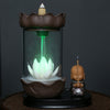 Brûleur d'encens Fleur de Lotus et cascade LED - l'atelier d'eos