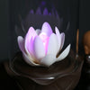 Brûleur d'encens Fleur de Lotus et cascade LED - l'atelier d'eos