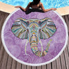 Serviette de plage Eléphant et Mandala - l'atelier d'eos