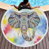 Serviette de plage Eléphant et Mandala - l'atelier d'eos