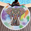 Serviette de plage Eléphant et Mandala - l'atelier d'eos