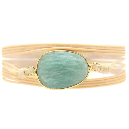 Bracelet bohème en Amazonite