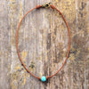 collier ethnique en howlite, quartz rose ou turquoise - l'atelier d'eos