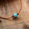 collier ethnique en howlite, quartz rose ou turquoise - l'atelier d'eos