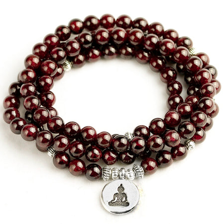 Bracelet mala en Grenat - l'atelier d'eos