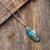 collier "goutte" de turquoise - l'atelier d'eos