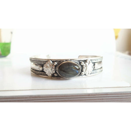 Bracelet traditionnel tibétain avec pierre - l'atelier d'eos