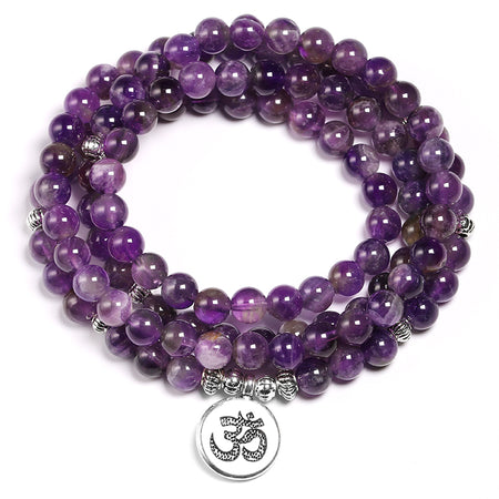 bracelet mala en améthyste