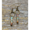 Jolies boucles d'oreilles en Jaspe naturelle - l'atelier d'eos