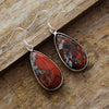 Boucles d'oreilles Harmonie en Jaspe Rouge