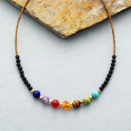 collier 7 chakras - l'atelier d'eos