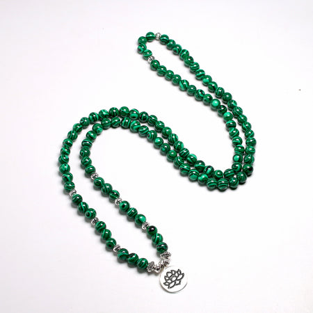 Bracelet mala en Malachite - l'atelier d'eos