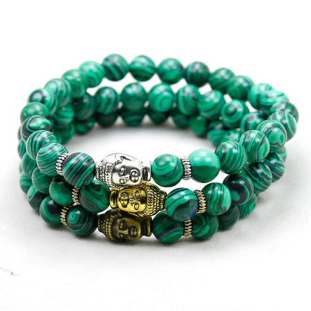 Bracelet en Malachite - l'atelier d'eos