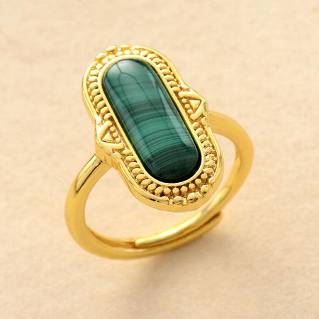 Bague Audacieuse en Malachite, Apatite ou Lapis Lazuli - l'atelier d'eos