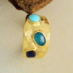 Bague Trio d'apatite - l'atelier d'eos