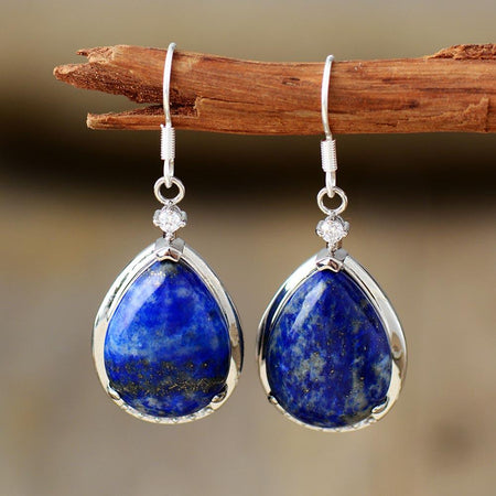 Boucles d'oreilles Gouttes  en Lapis Lazuli