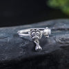 Bague poisson d'argent et fleur de Lotus en argent 925 - l'atelier d'eos