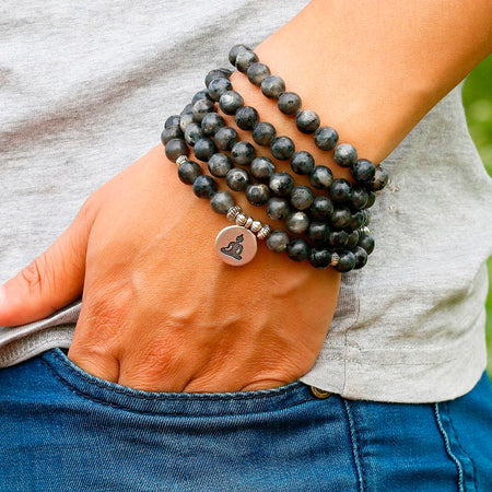 Bracelet mala en Labradorite - l'atelier d'eos